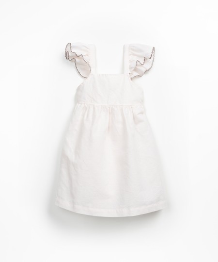 Fabric dress with linen and organic cotton