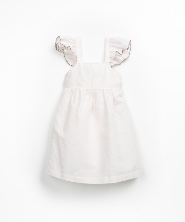 Fabric dress with linen and organic cotton