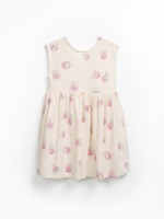 Vestido de punto con estampado de naranjas