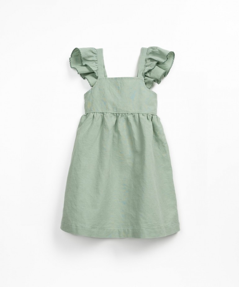 Vestido de tela con lino y algodn orgnico