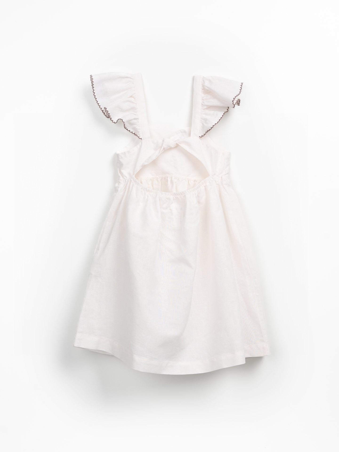 Vestido de tecido com linho e algodão orgânico