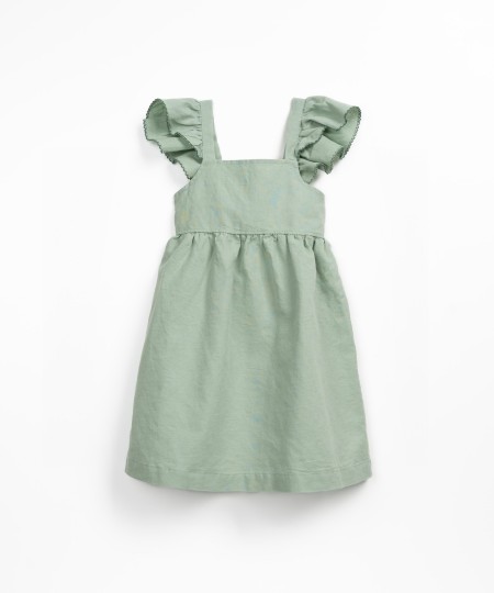 Fabric dress with linen and organic cotton
