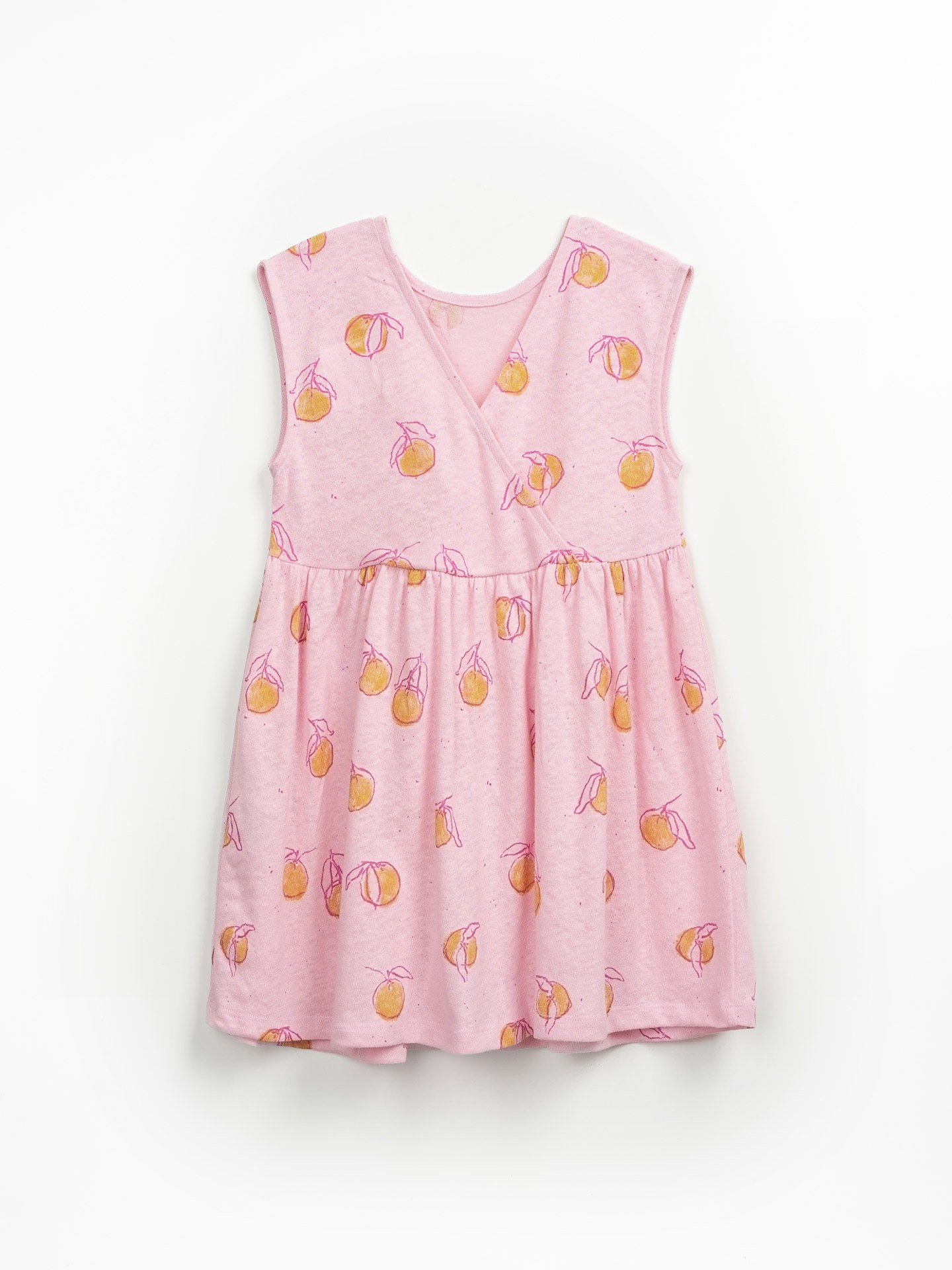 Vestido de punto con estampado de naranjas