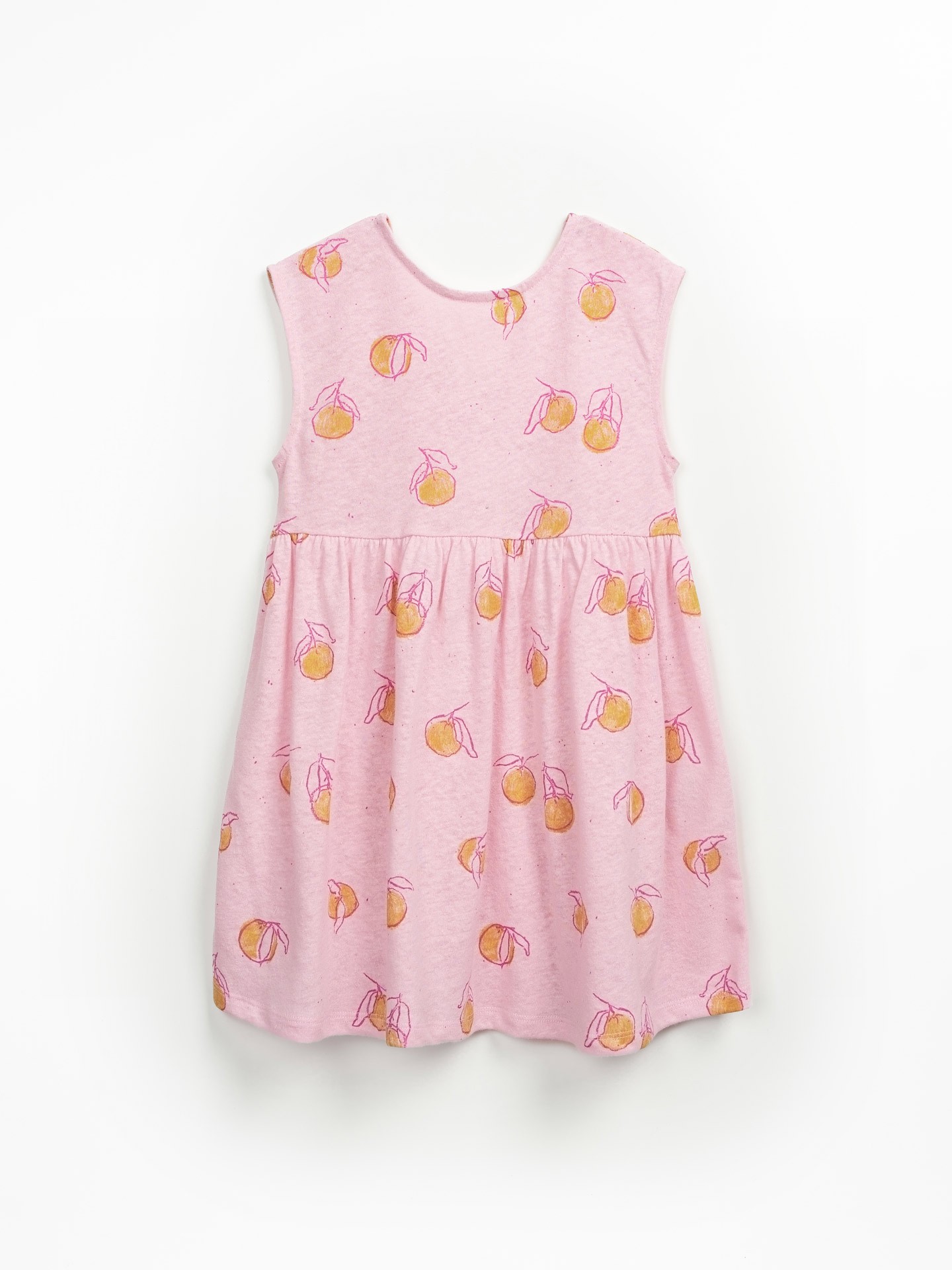 Vestido de punto con estampado de naranjas