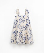 Fabric dress with voluminous effect