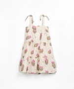 Fabric dress with a voluminous effect