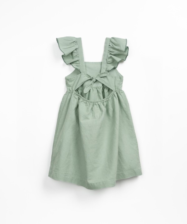 Fabric dress with linen and organic cotton