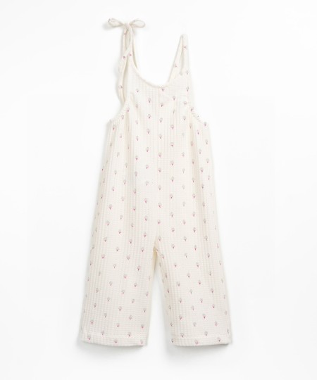 Tuta in maglia testurizzata con stampa