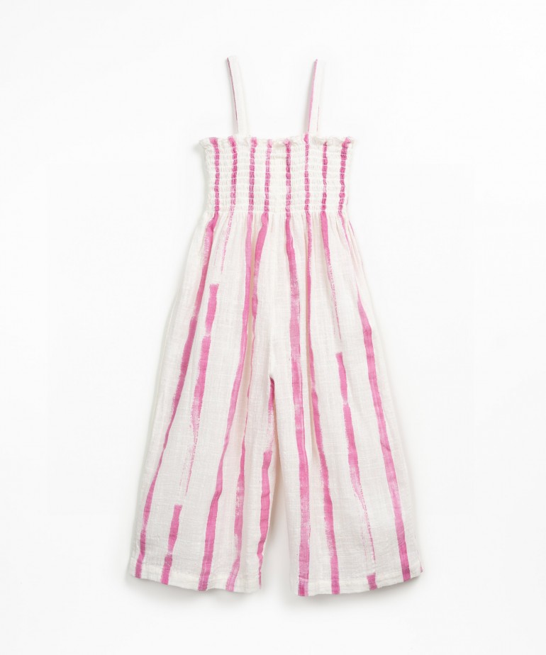 Macaco comprido com estampado de riscas