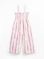 Long jumpsuit with striped print