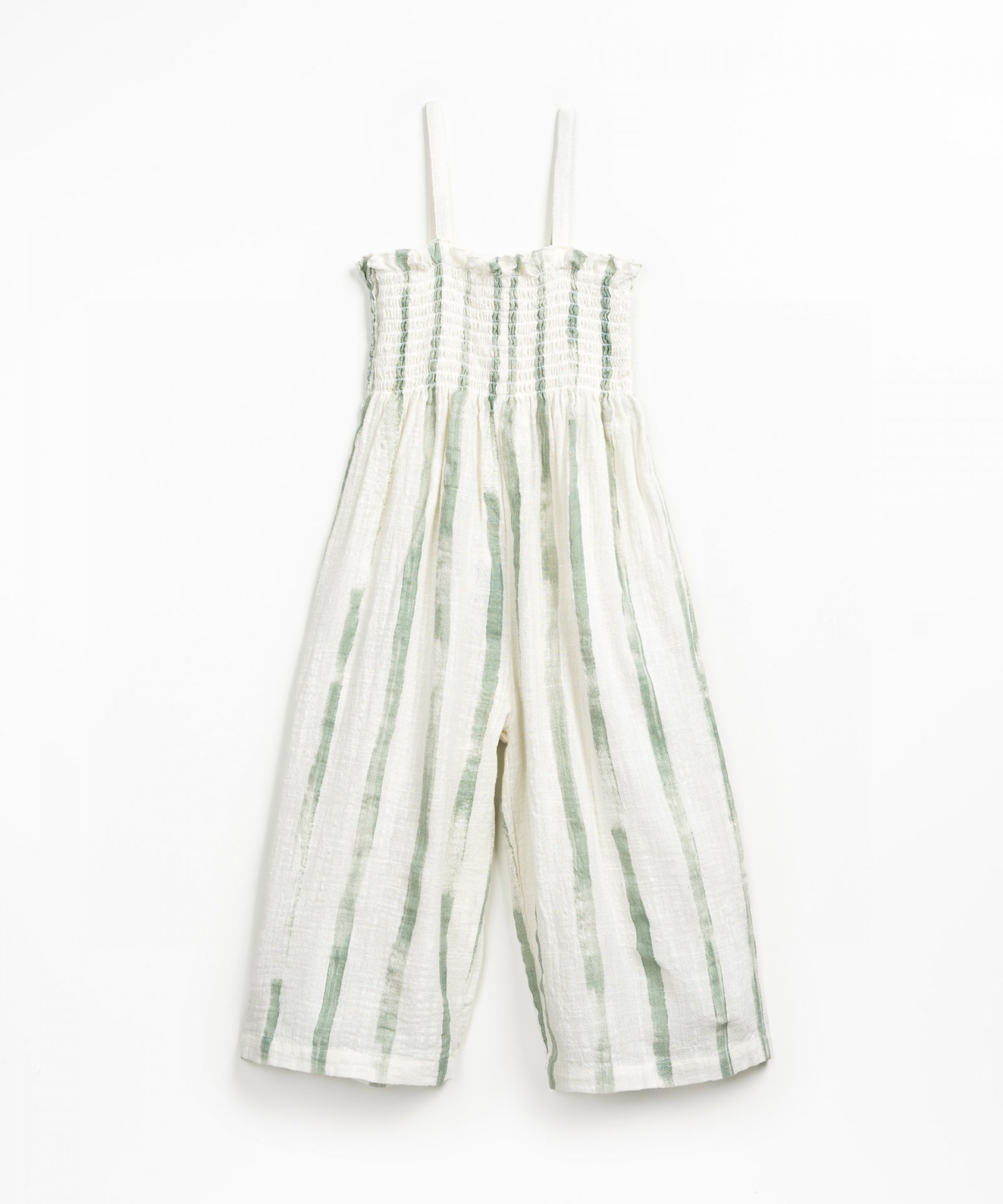 Fabric jumpsuit with print
