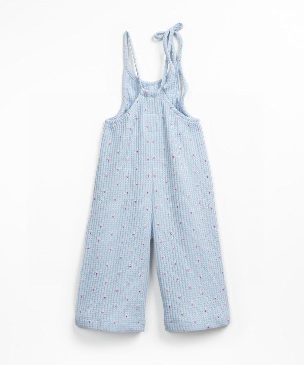 Macac�o de malha texturada com estampado