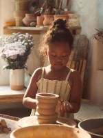 Long jumpsuit with striped print