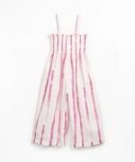 Fabric jumpsuit with print