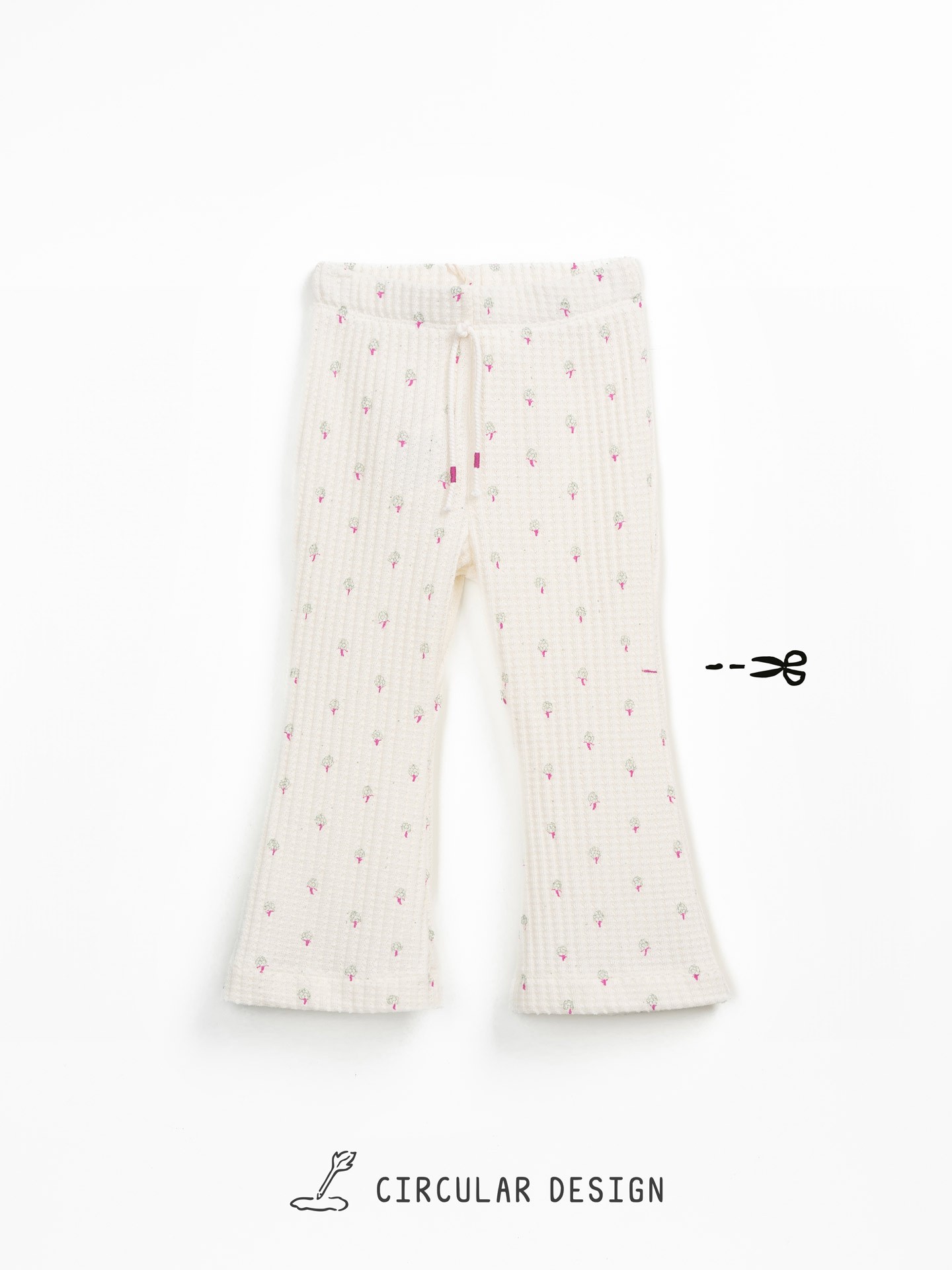 Pantaloni in maglia testurizzata con cordoncino decorativo