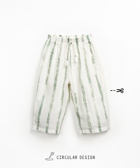 Pantalones de tela con cintur�n el�stico