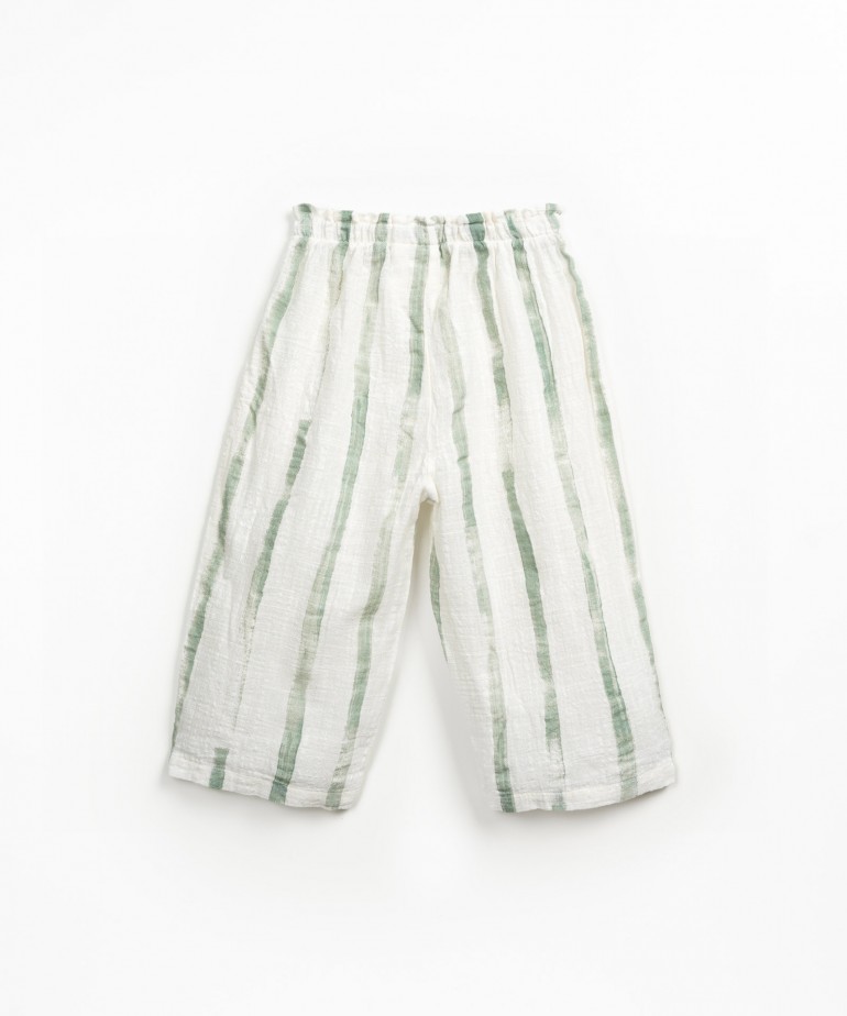 Cala de tecido com cinto elstico