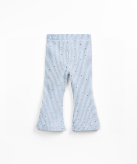 Pantalón de punto texturizado con cordón decorativo