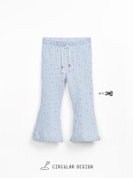 Pantaloni in maglia testurizzata con cordoncino decorativo