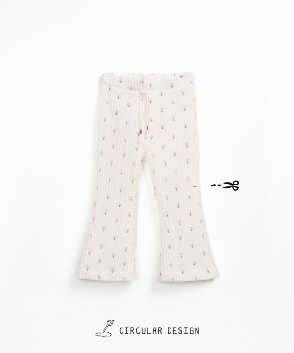 Pantaloni in maglia testurizzata con cordoncino decorativo