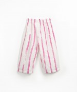 Pantaln de tela con estampado de rayas