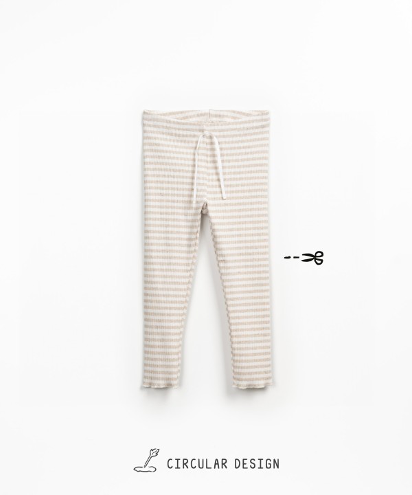 Leggings em mistura de fibras recicladas e fibras naturais