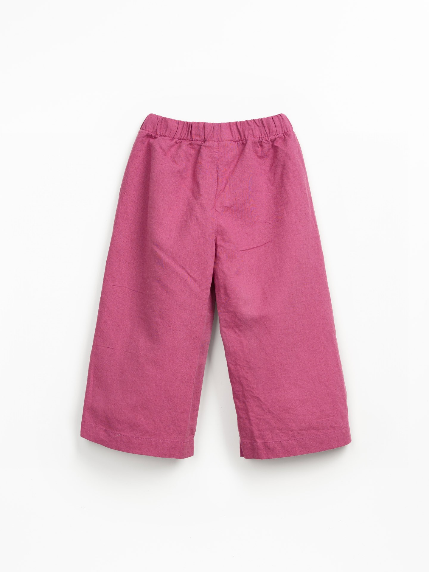 Pantaloni in lino e cotone biologico con cordoncino decorativo