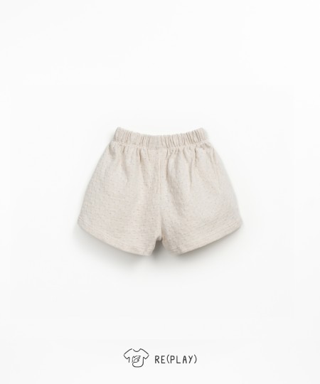 Calção de malha texturada com fio Re(Play)