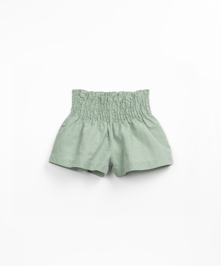 Linen and organic cotton shorts
