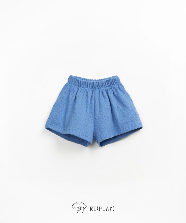 Textured jersey shorts