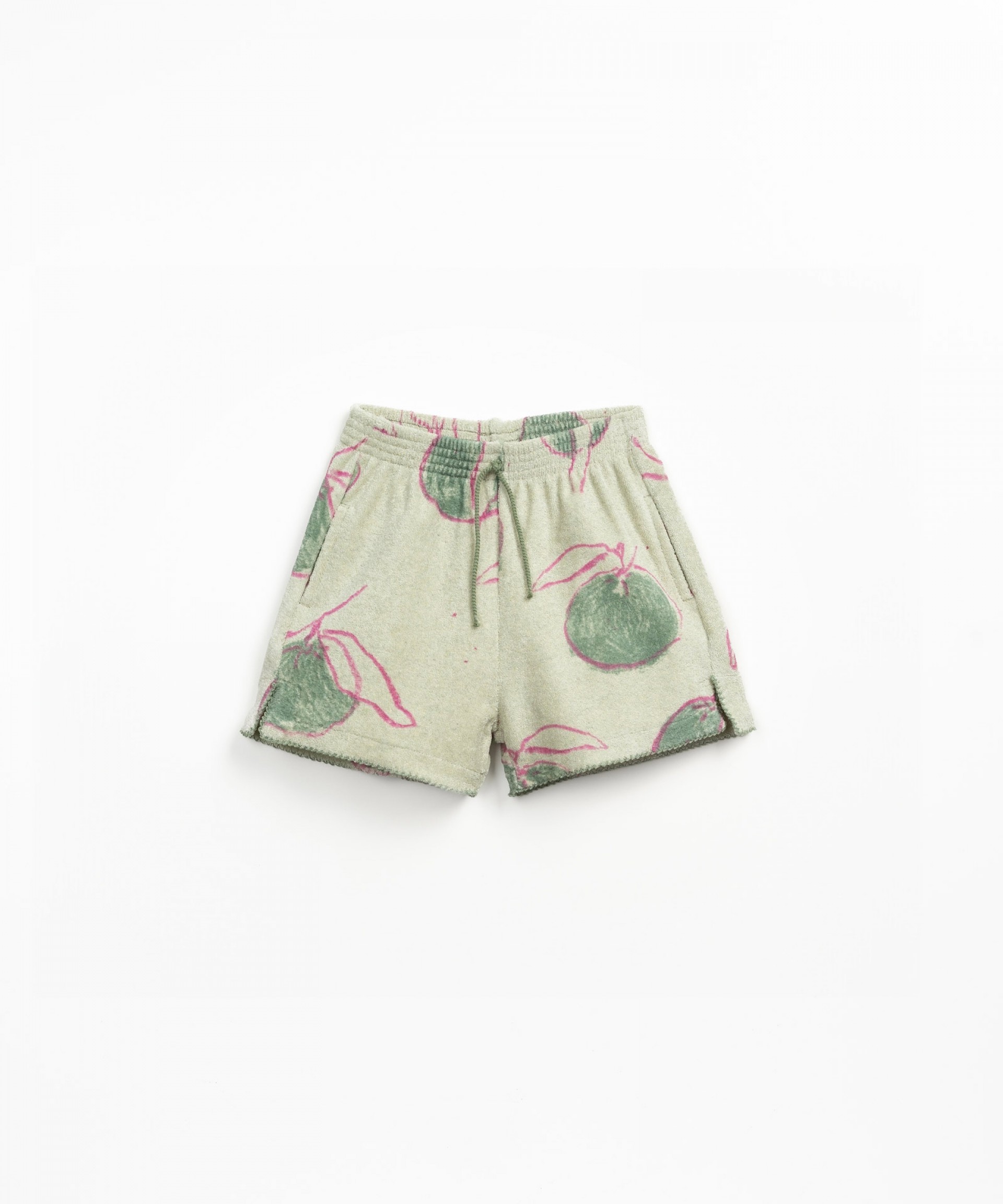 Pantaln corto con estampado de naranjas