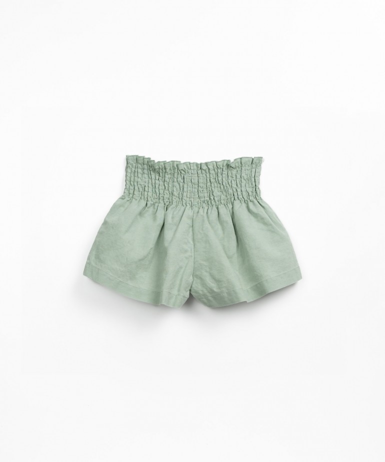 Pantaloncini in lino e cotone biologico