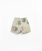 Pantaln corto con estampado de naranjas