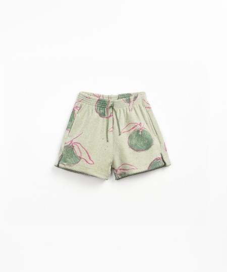 Pantal�n corto de punto peluche con estampado