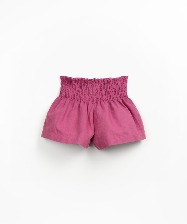 Linen and organic cotton shorts