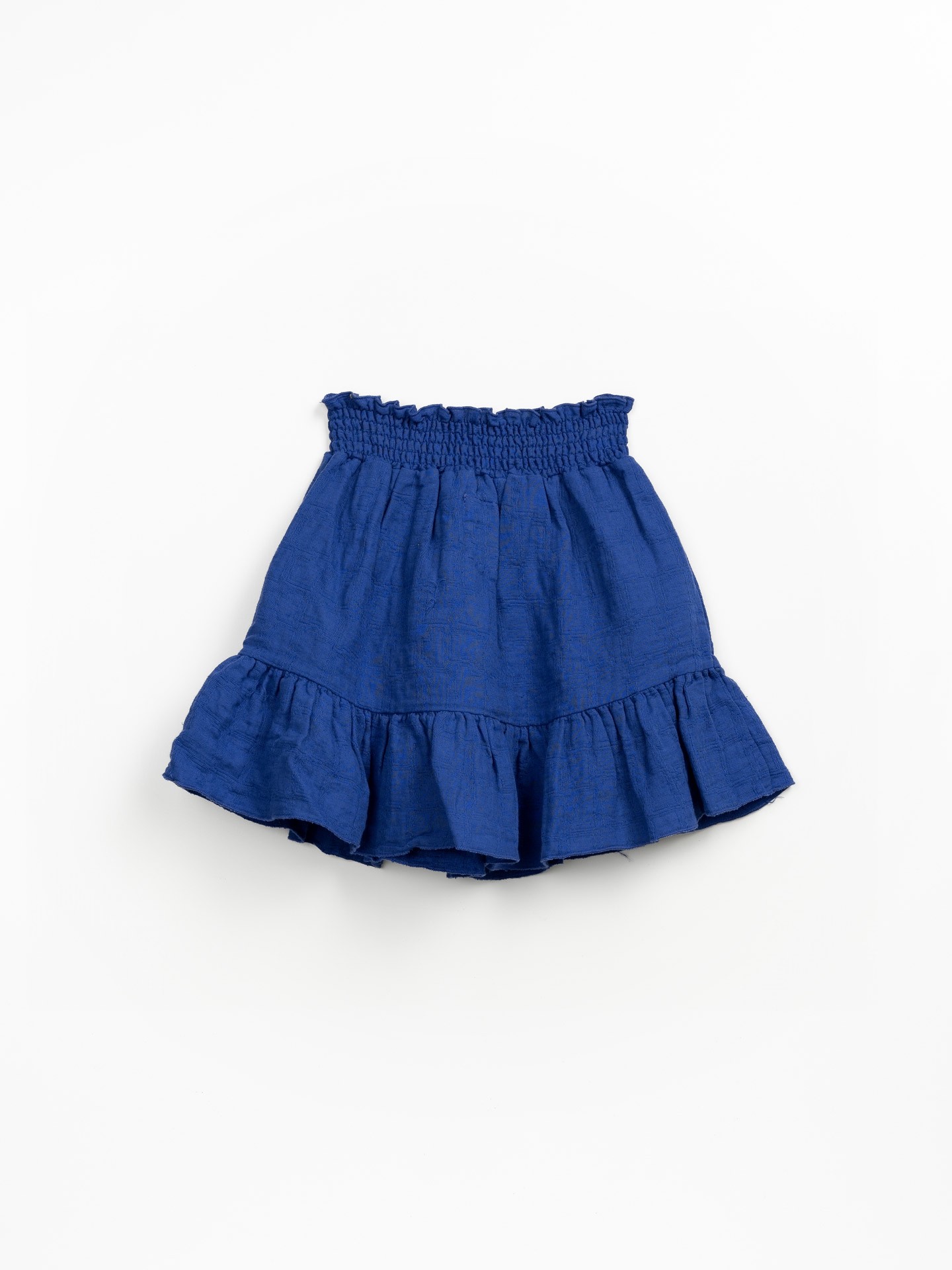 Falda de tela con mezcla de algodón y lino