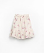 Fabric skirt with elastic waist