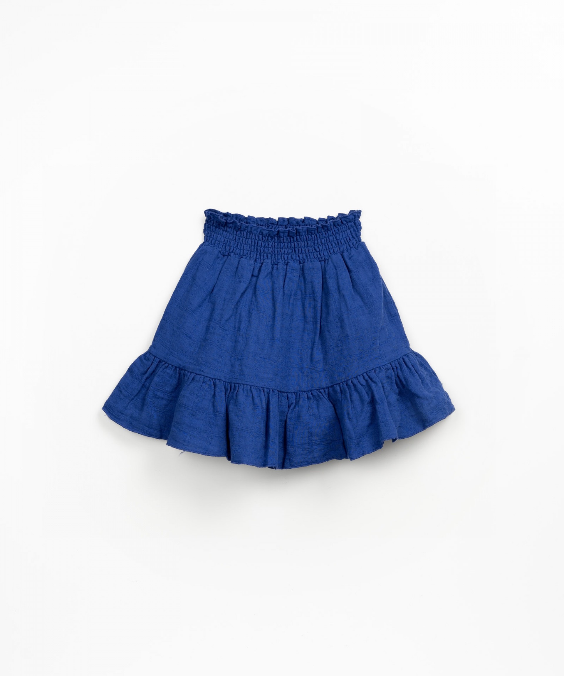 Falda de tela con cintura elstica