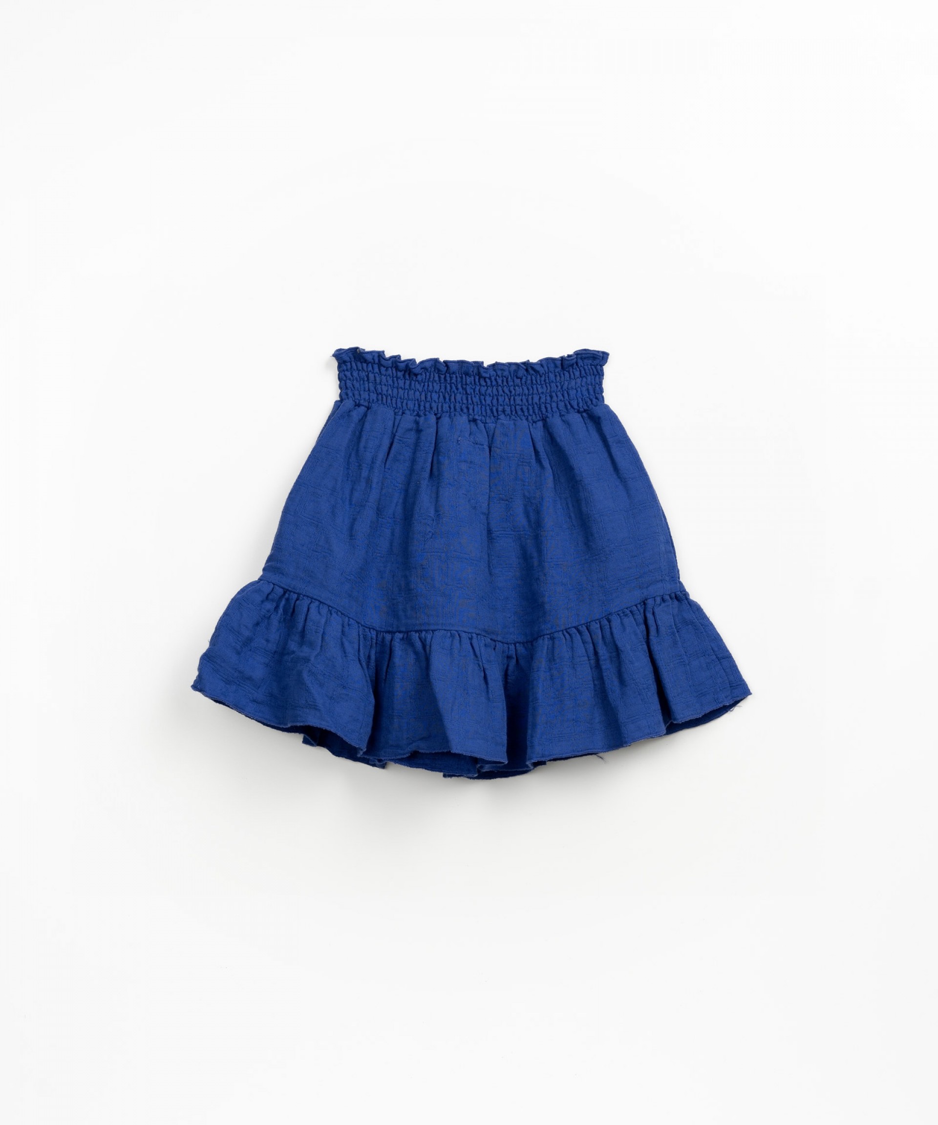 Falda de tela con cintura elstica