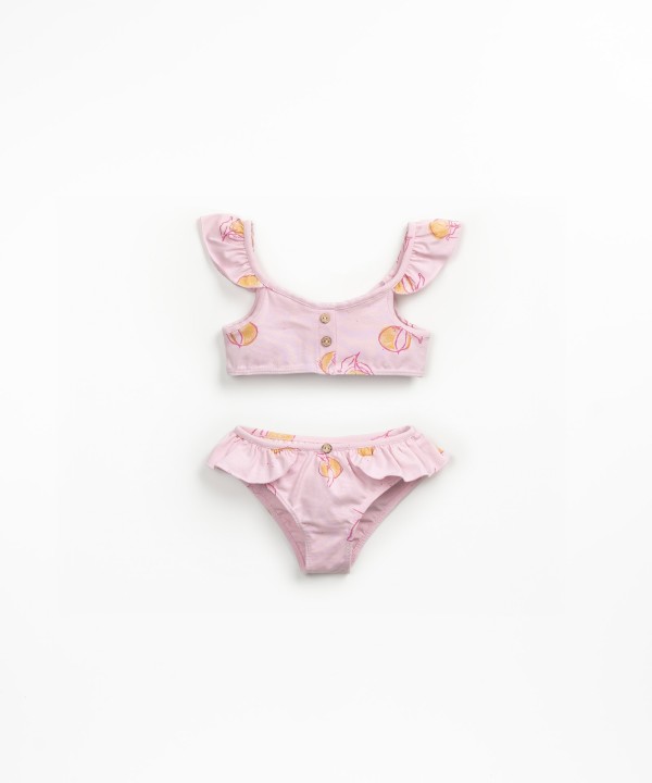 Bikini con estampado de naranjas