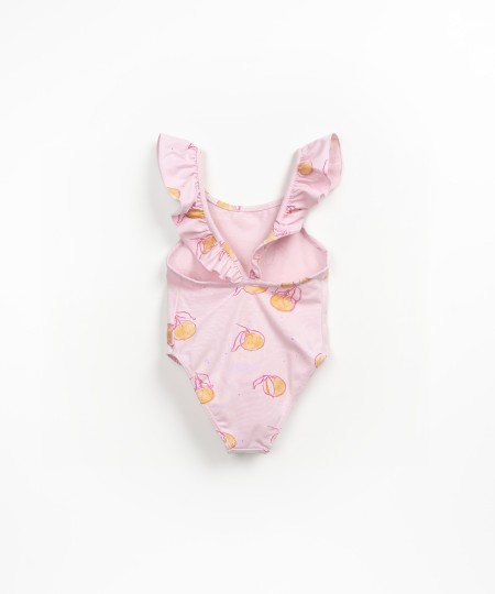 Bañador de algodón orgánico con volante en el tirante