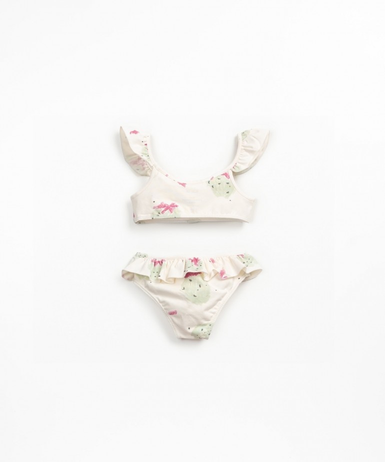 Biquni com estampado de morangos