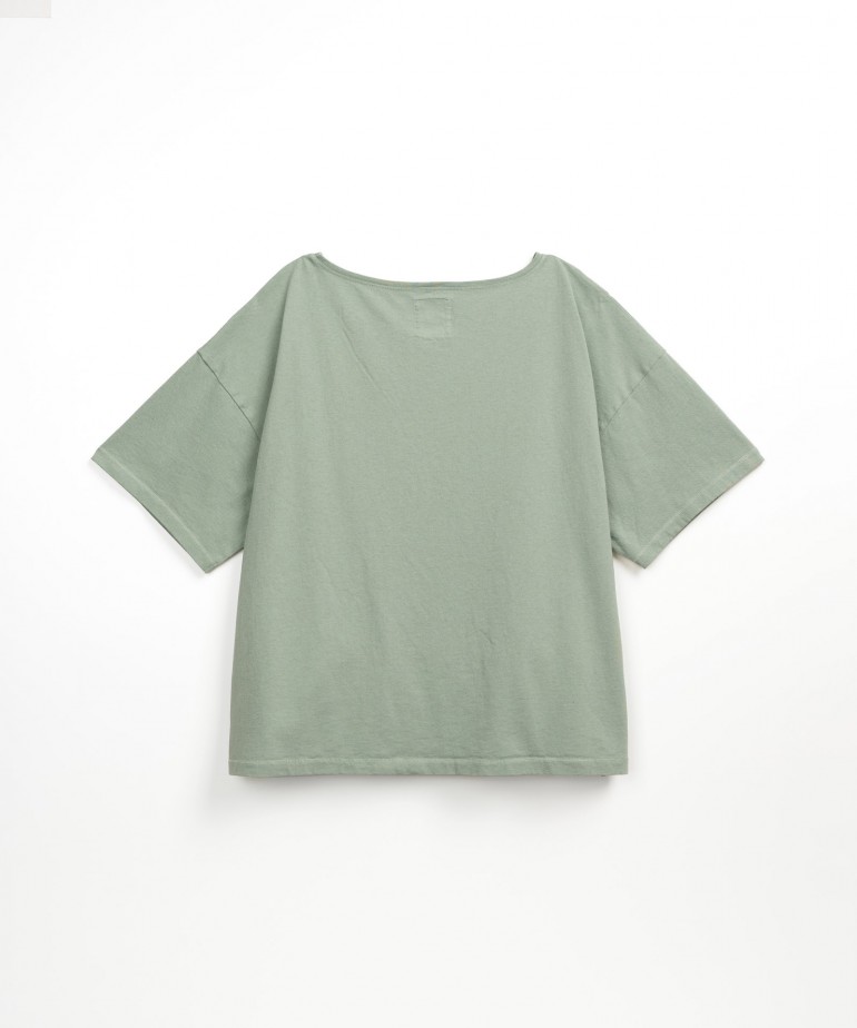 T-shirt in misto cotone biologico e cotone riciclato