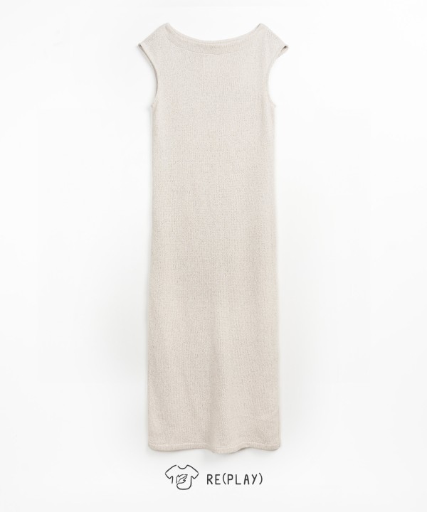 Jersey dress in cotton and organic cotton
