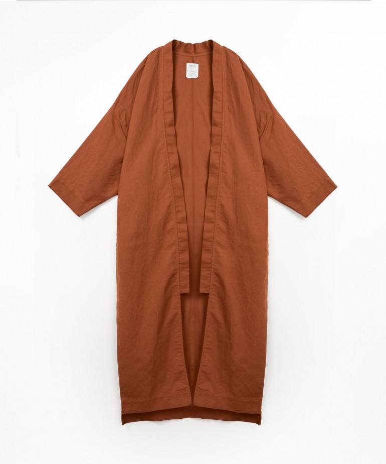 Cappotto con miscela di lino e cotone biologico