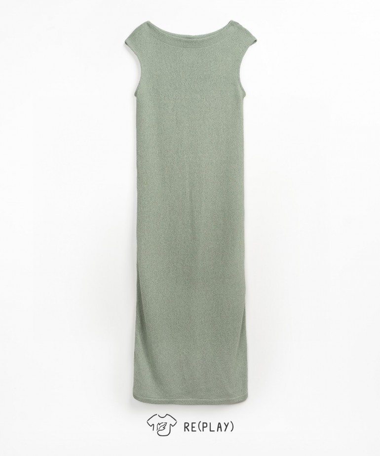 Knit dress in cotton and organic cotton