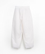Fabric trousers in linen and organic cotton