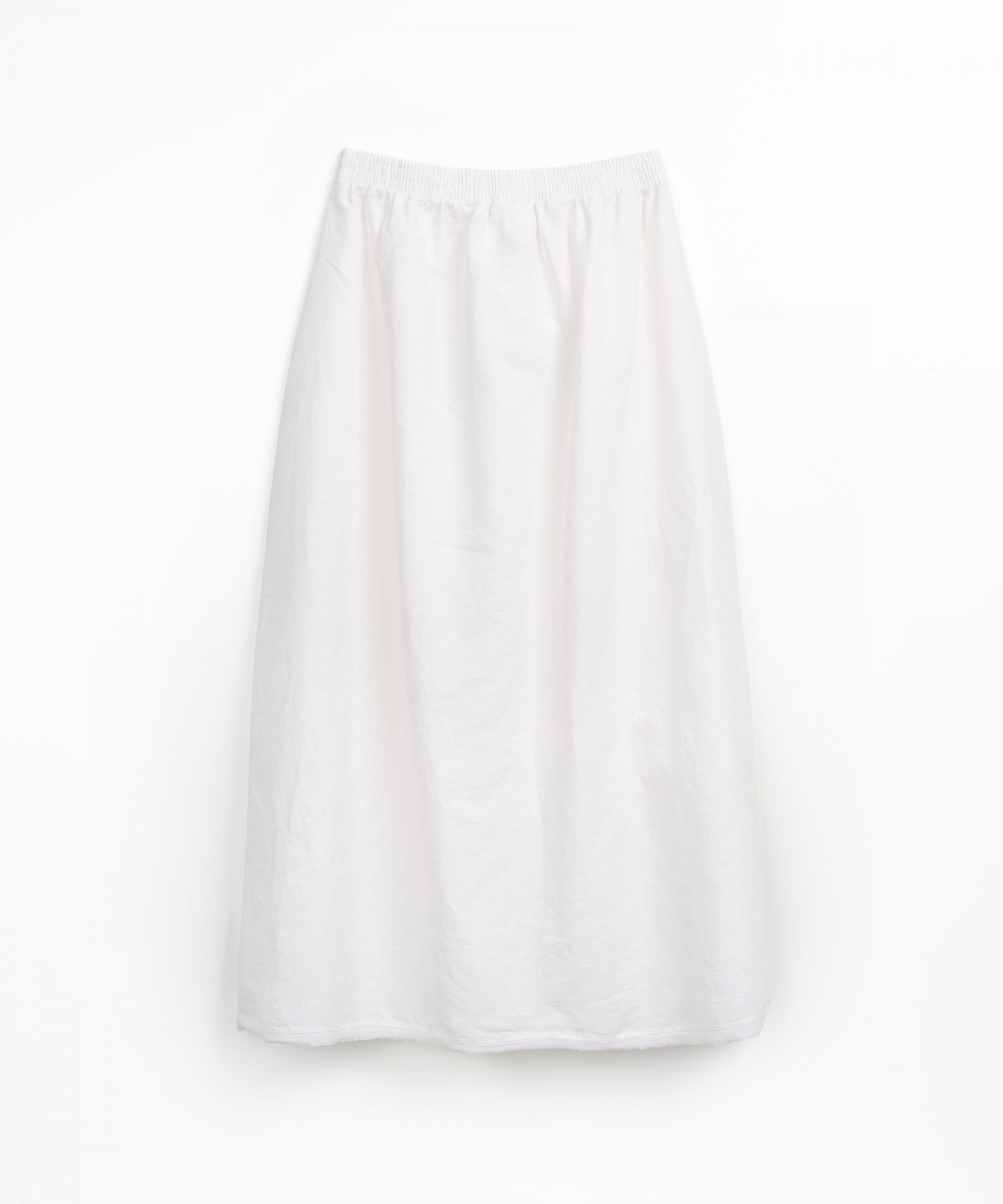 Midi skirt with elastic waistband