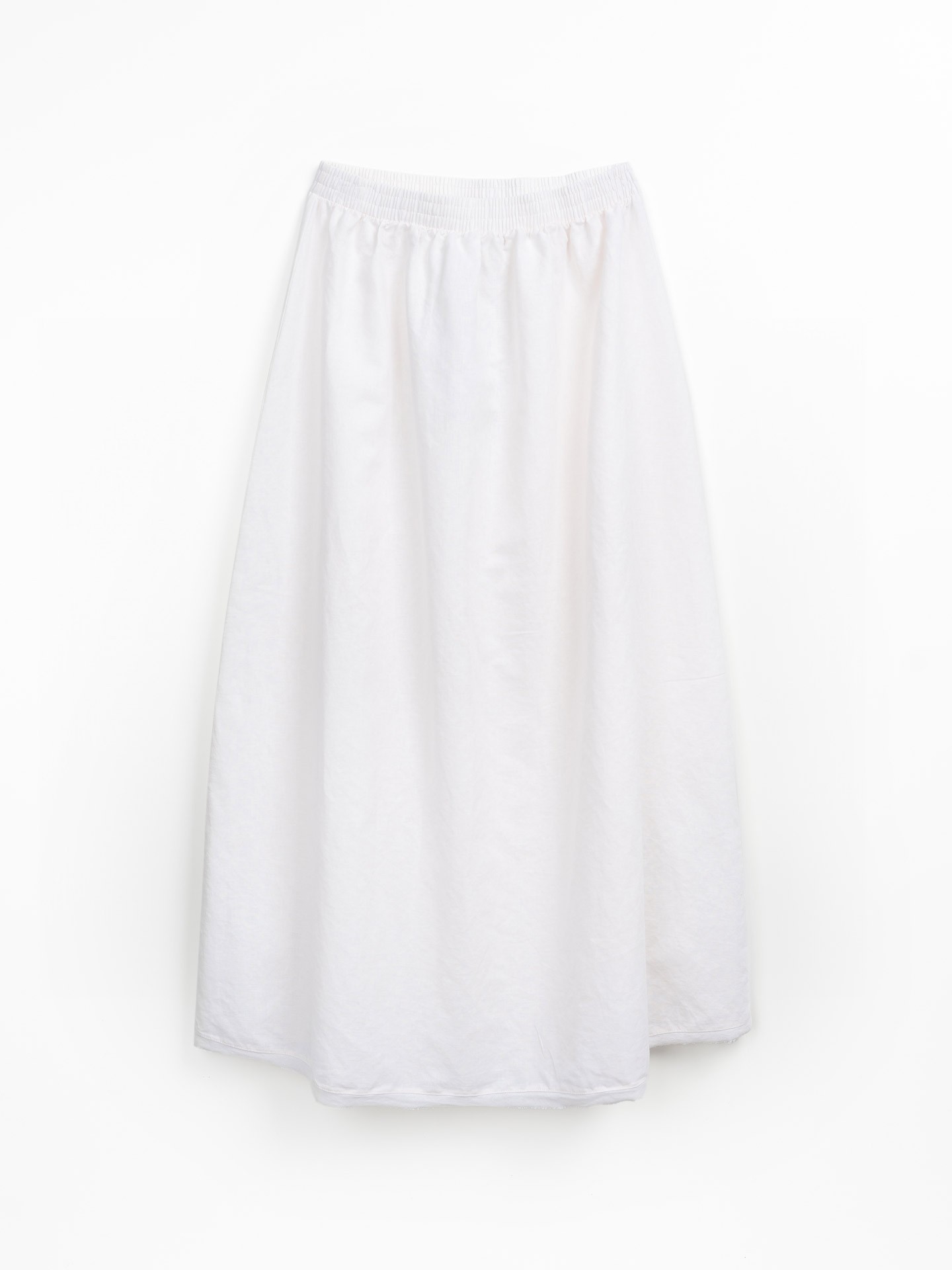 Falda de tejido en lino y algodón orgánico