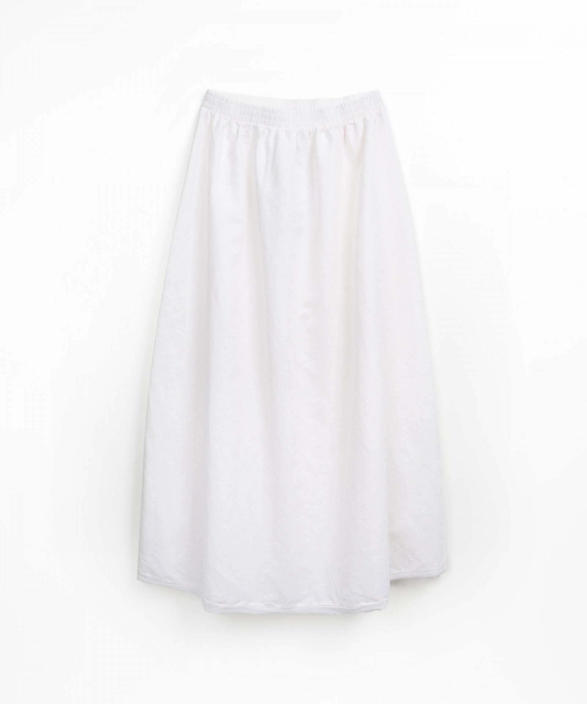 Midi skirt with elastic waistband